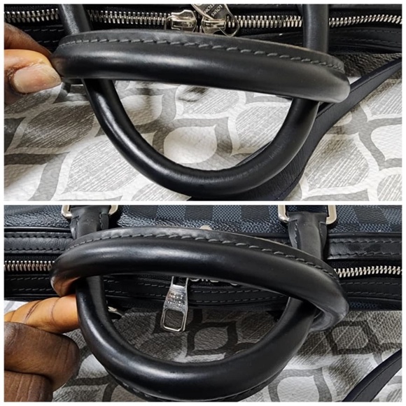 Authentic Louis Vuitton Damier Cobalt Canvas Dandy MM Briefcase Bag - Picture 10 of 16